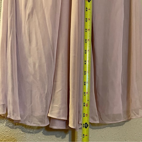 Sleeveless Long Mesh Dress with Corded Lace - Picture 8 of 12